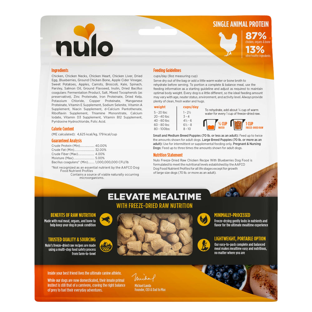 Nulo croquetas crudo liofilizado, aroma y sabor naturales aptos para todas las edades
