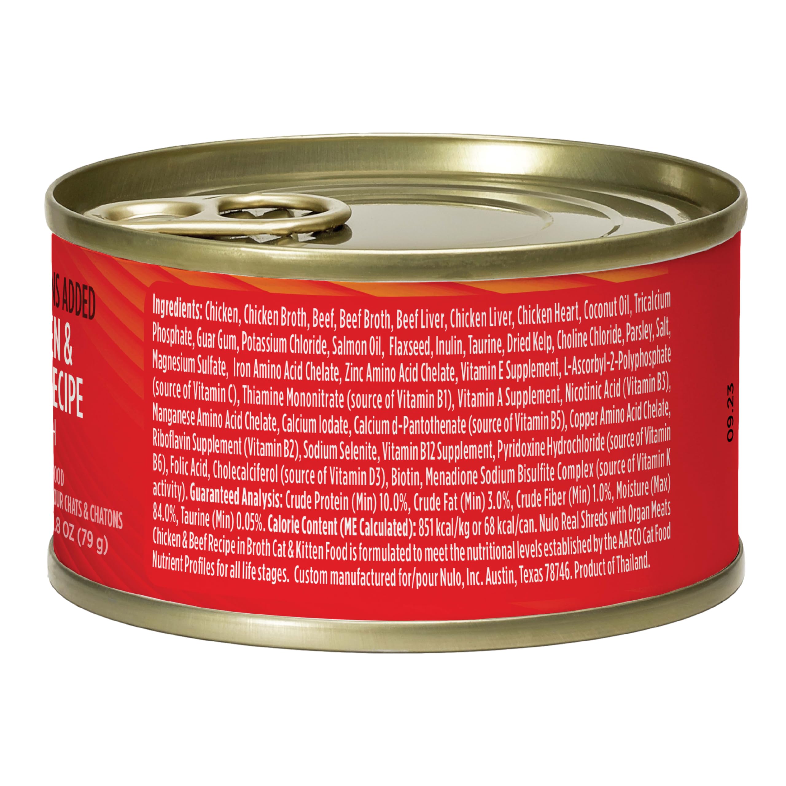Nulo Real Deshilachado como comida completa para gatos y gatitos.