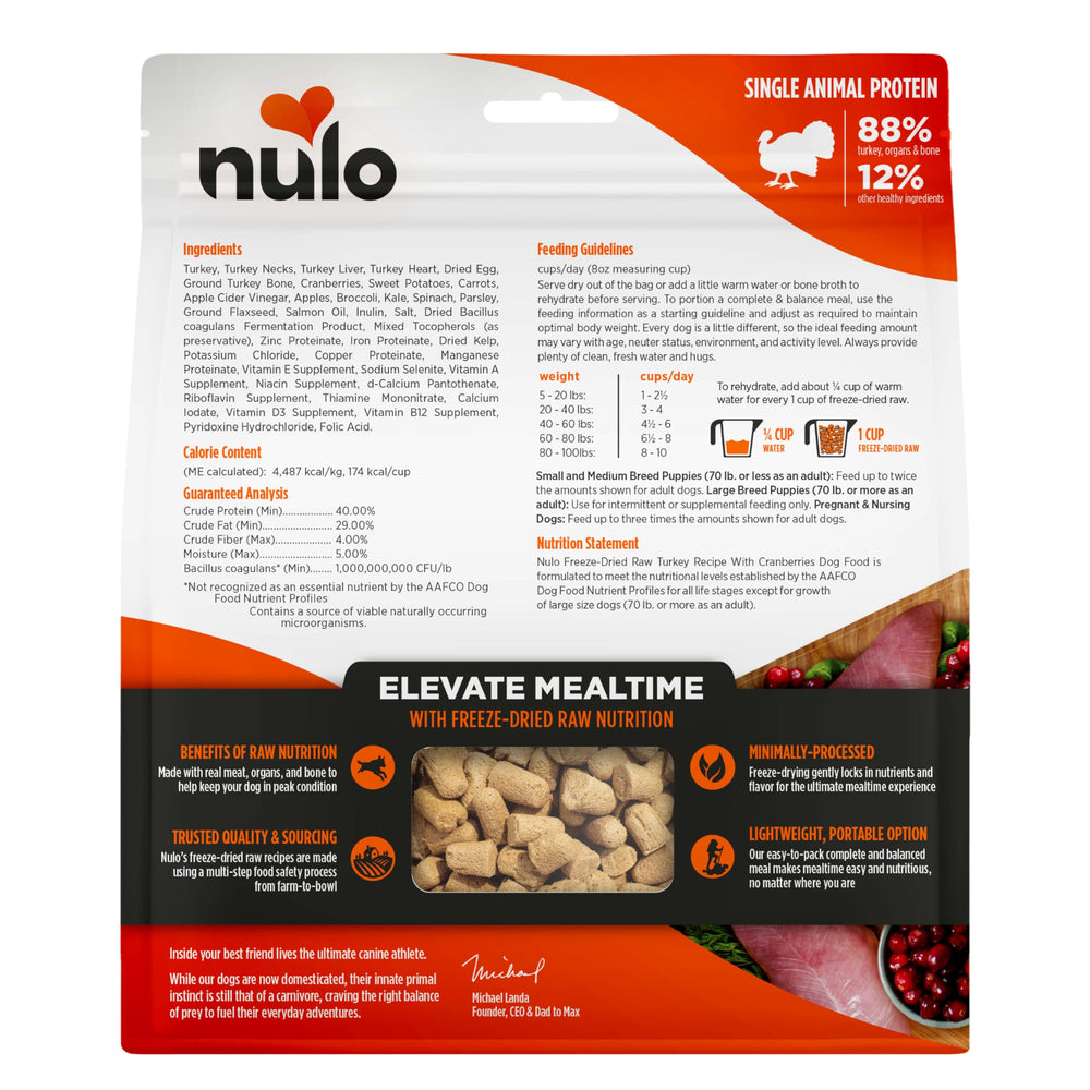 Nulo sabor a pavo con cranberries: sabor natural para perros.