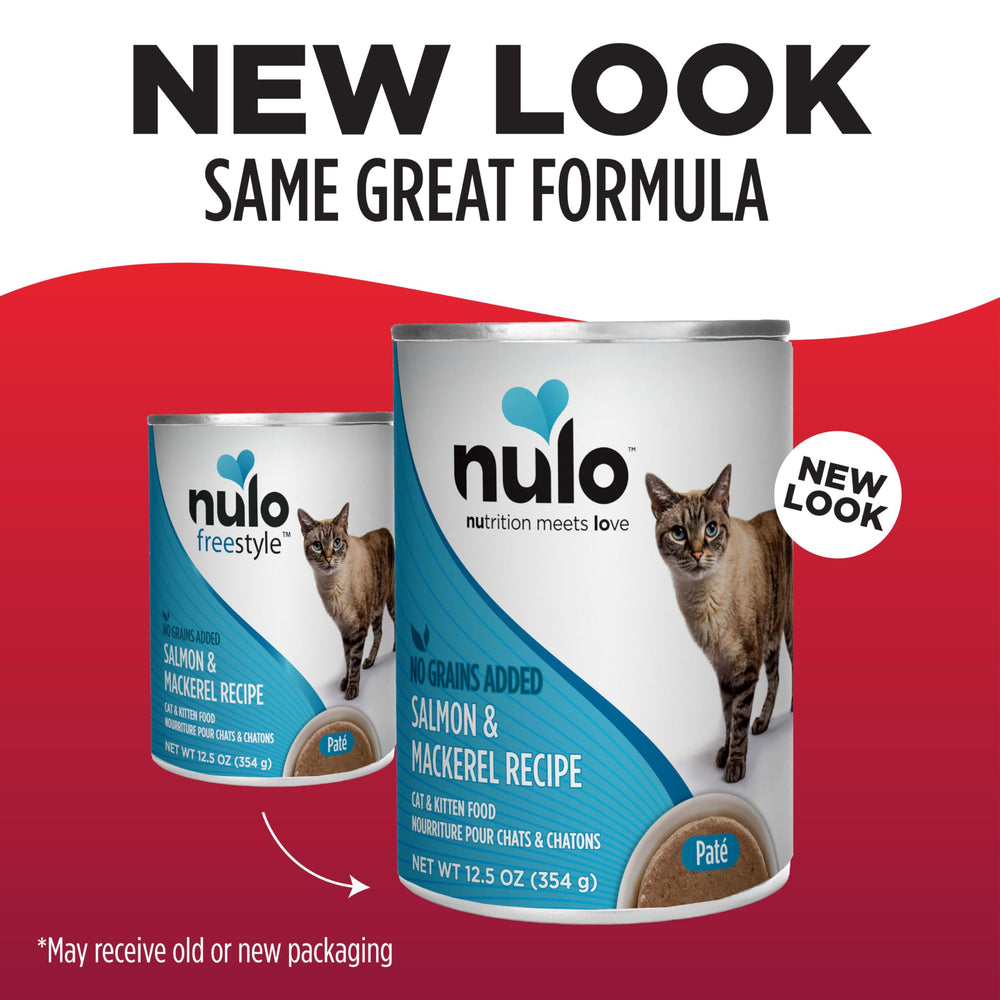 Paté Nulo con salmón y caballa, ingredientes reales y sabor irresistible para gatos.