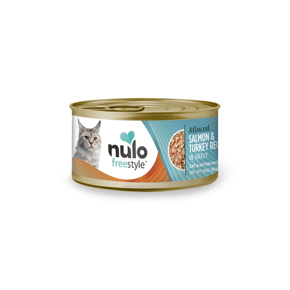 Nulo Salmón y Pavo con proteína animal para músculos y energía.