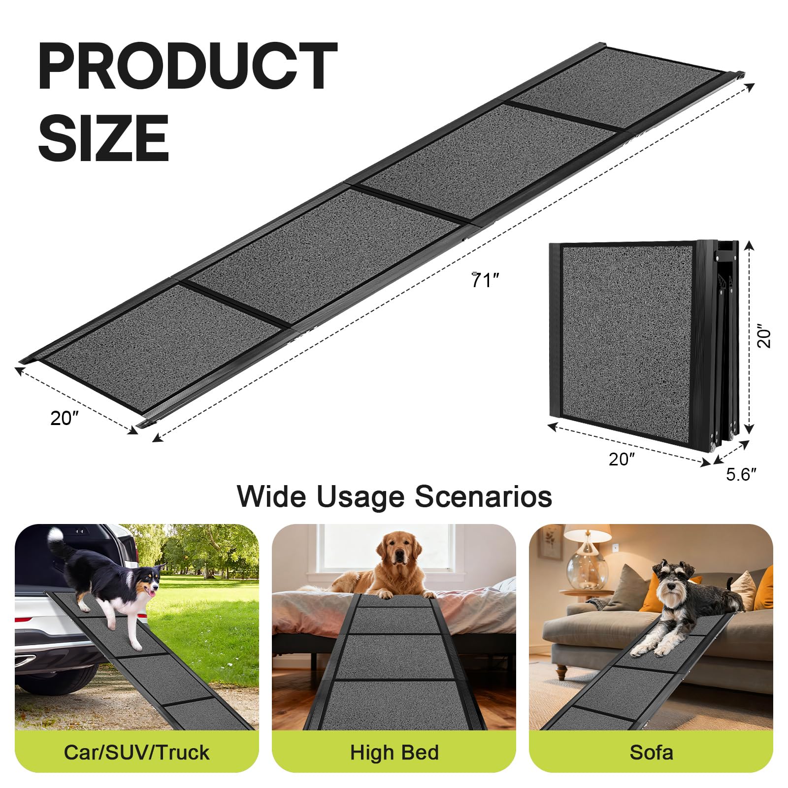 NUOBESTY rampa antideslizante para interiores y exteriores, seguridad en cada subida.