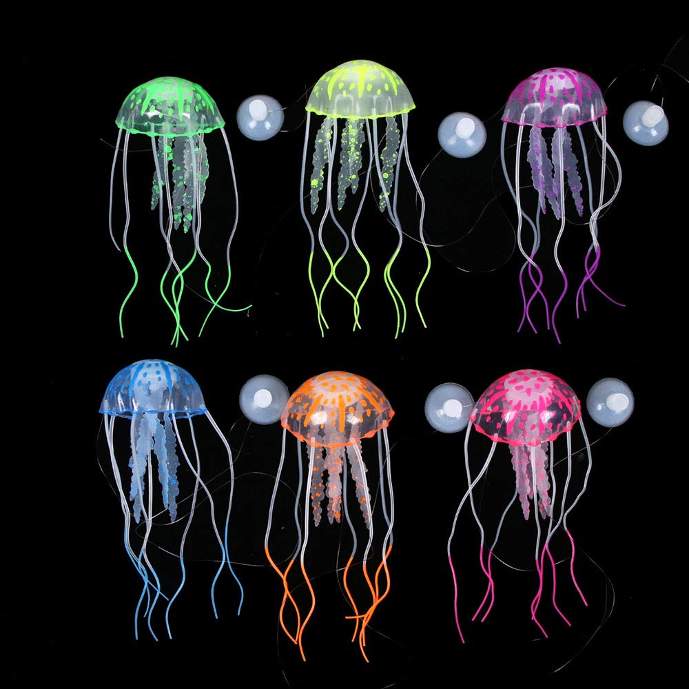 NUOMI medusas artificiales para acuario, decoración realista que se mueven con el flujo.