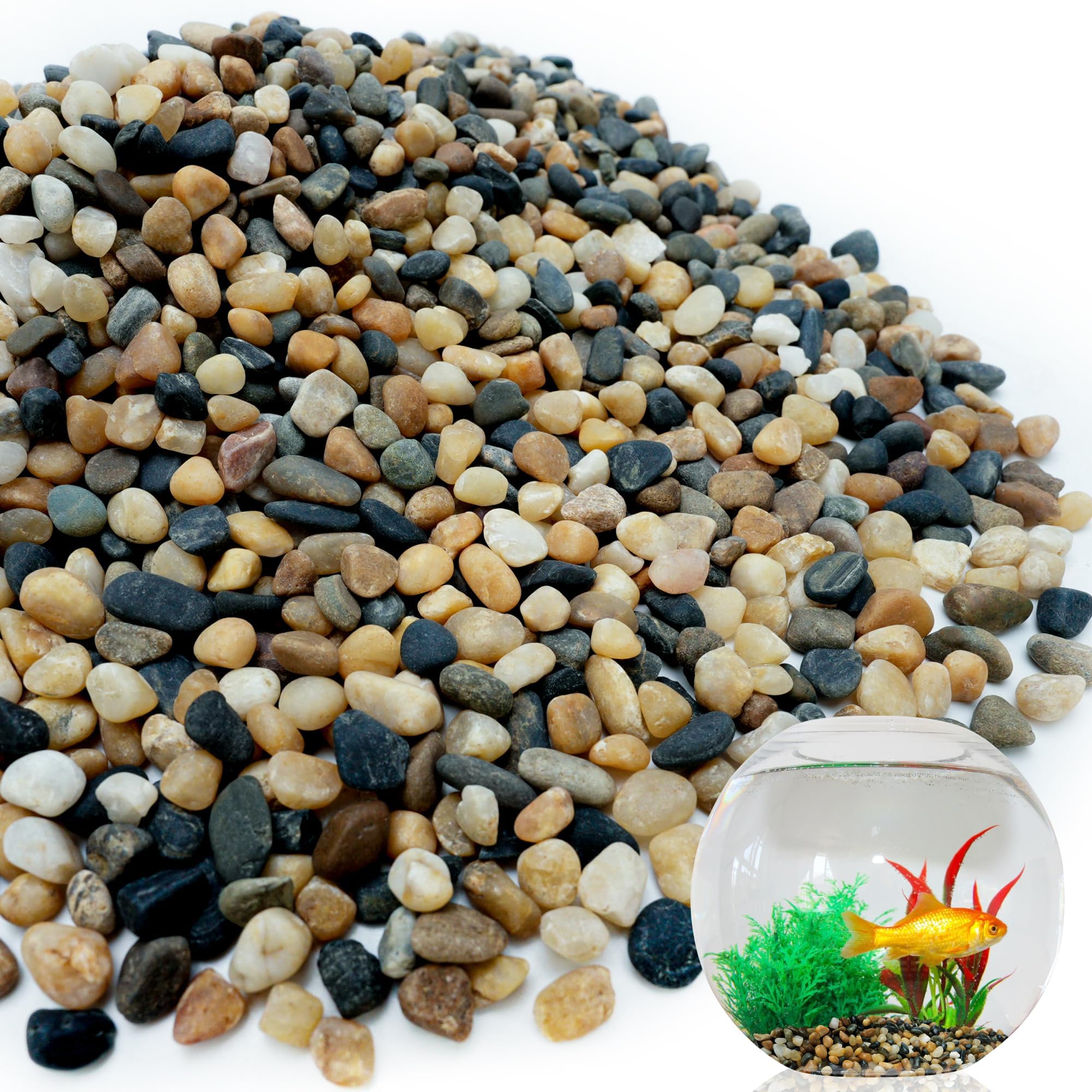 NUPICK grava para decoración exterior, ideal en fuentes y macetas.