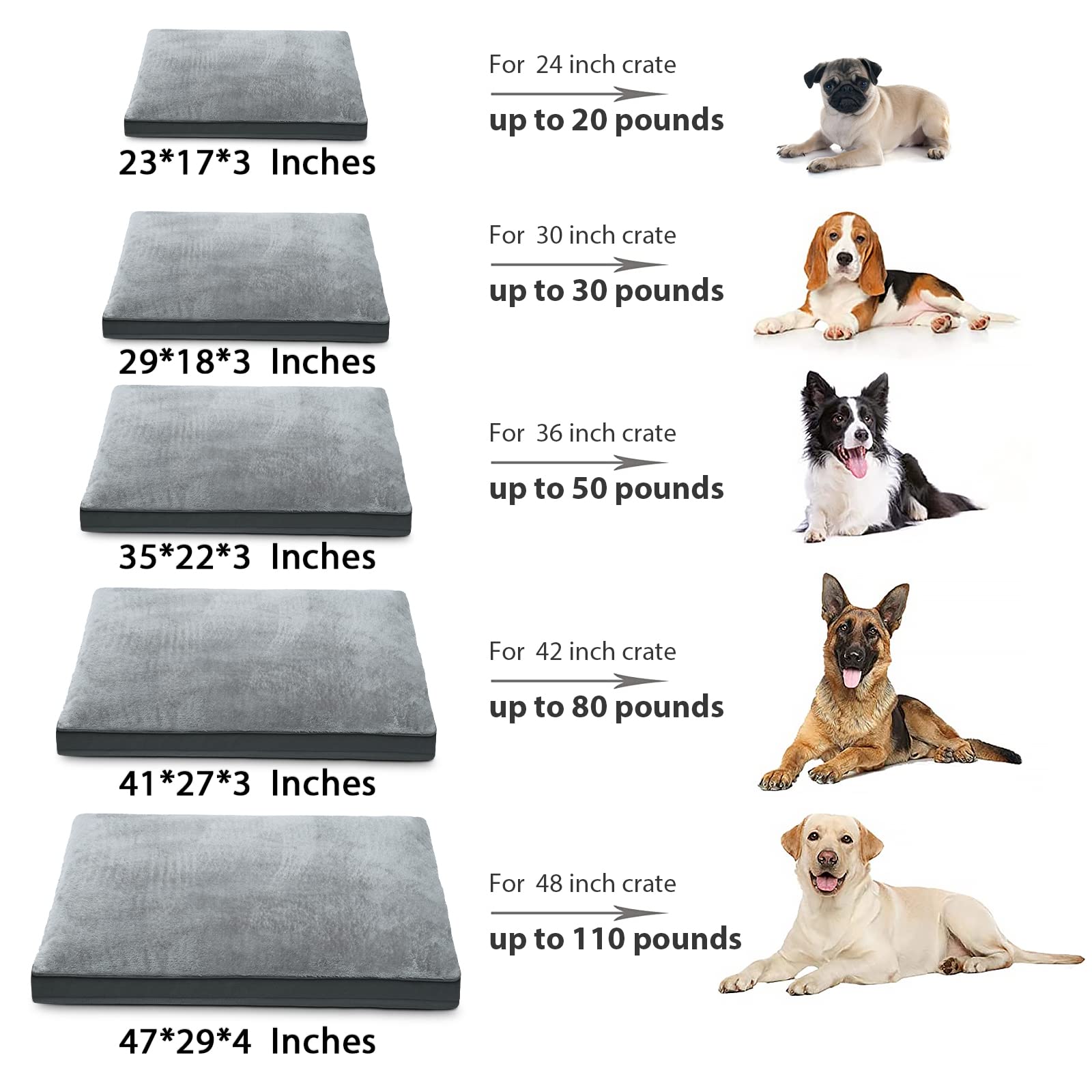 NUPIDA cama 29x18 para perros de hasta 30 libras