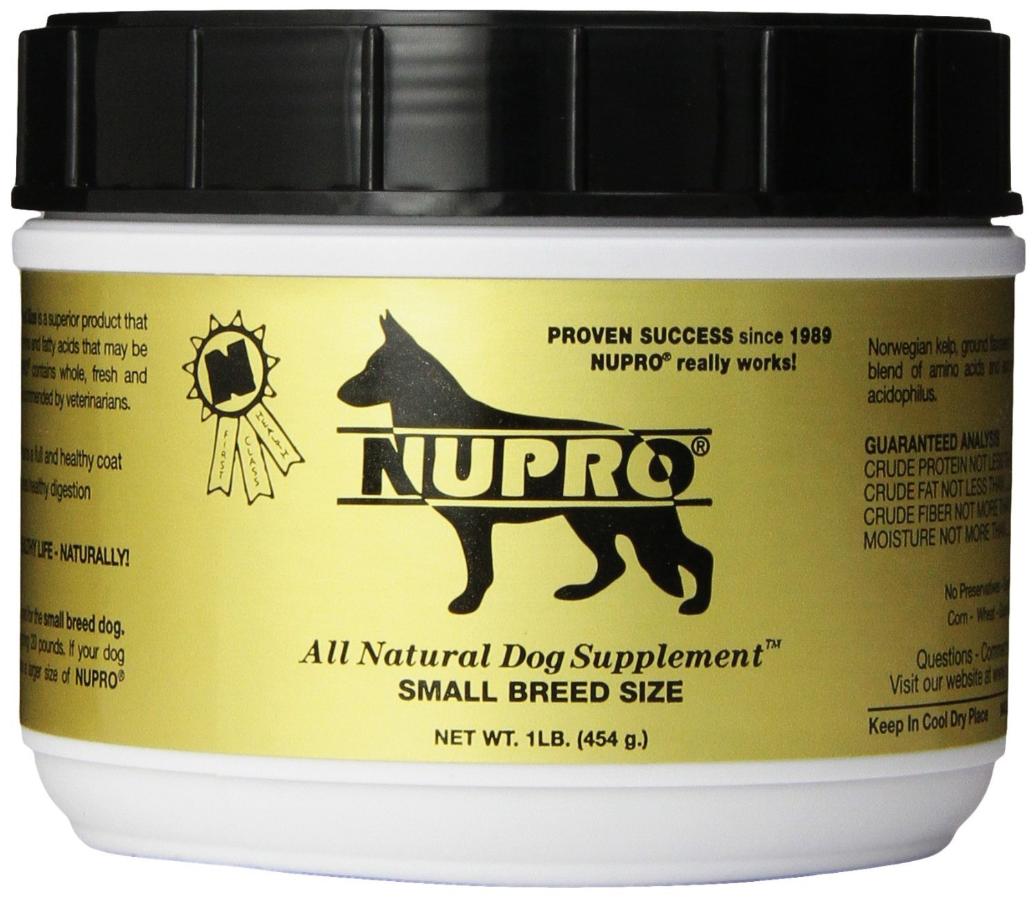 Nupro Nutri-Pet, bote para perros pequeños, preparado para apoyar articulaciones y movilidad.