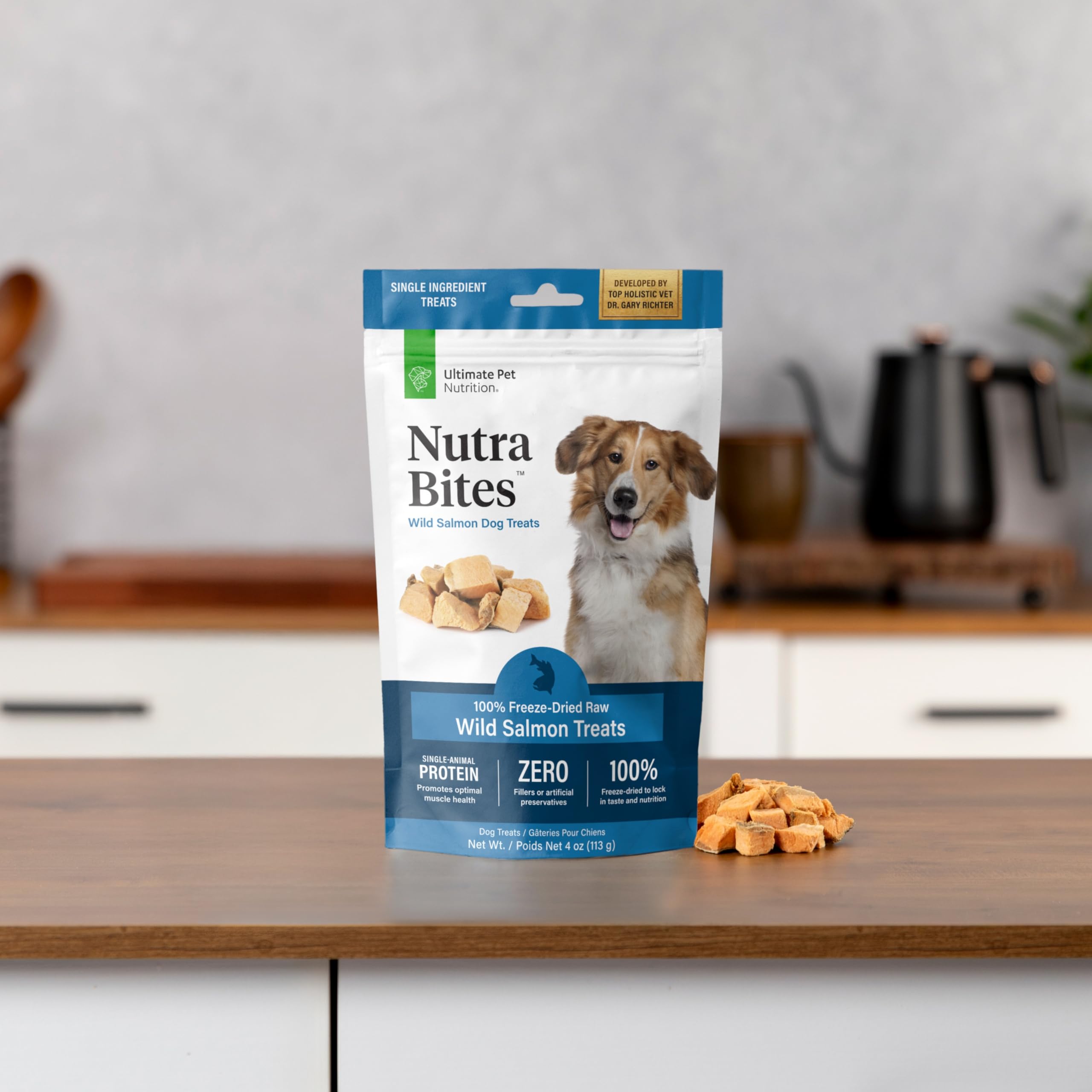 Nutra Bites Salmon: placer diario para perros con sabor agradable.