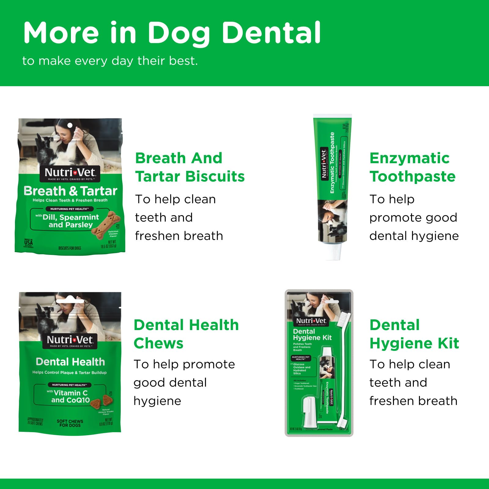 Envase hecho en Estados Unidos, calidad NASC para higiene dental.