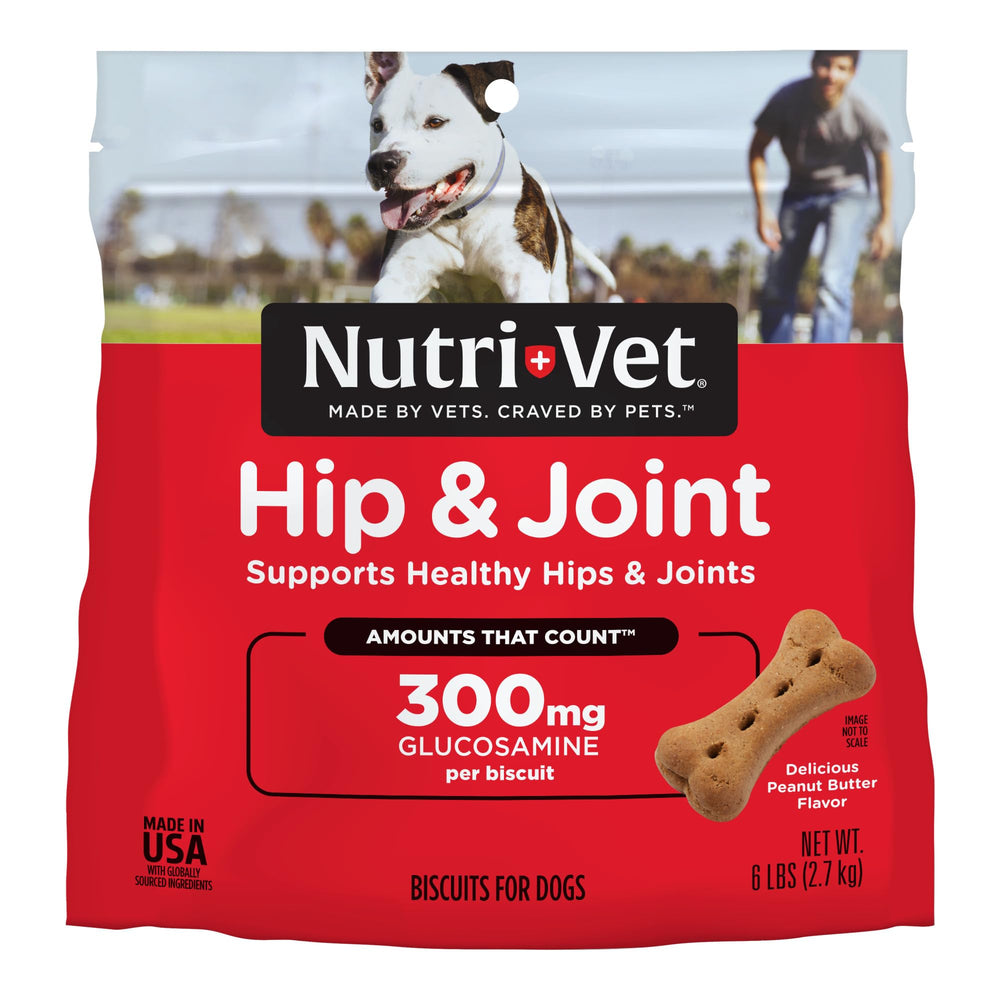 Nutri-Vet galletas articulación perro, sabor mantequilla de maní para movilidad.