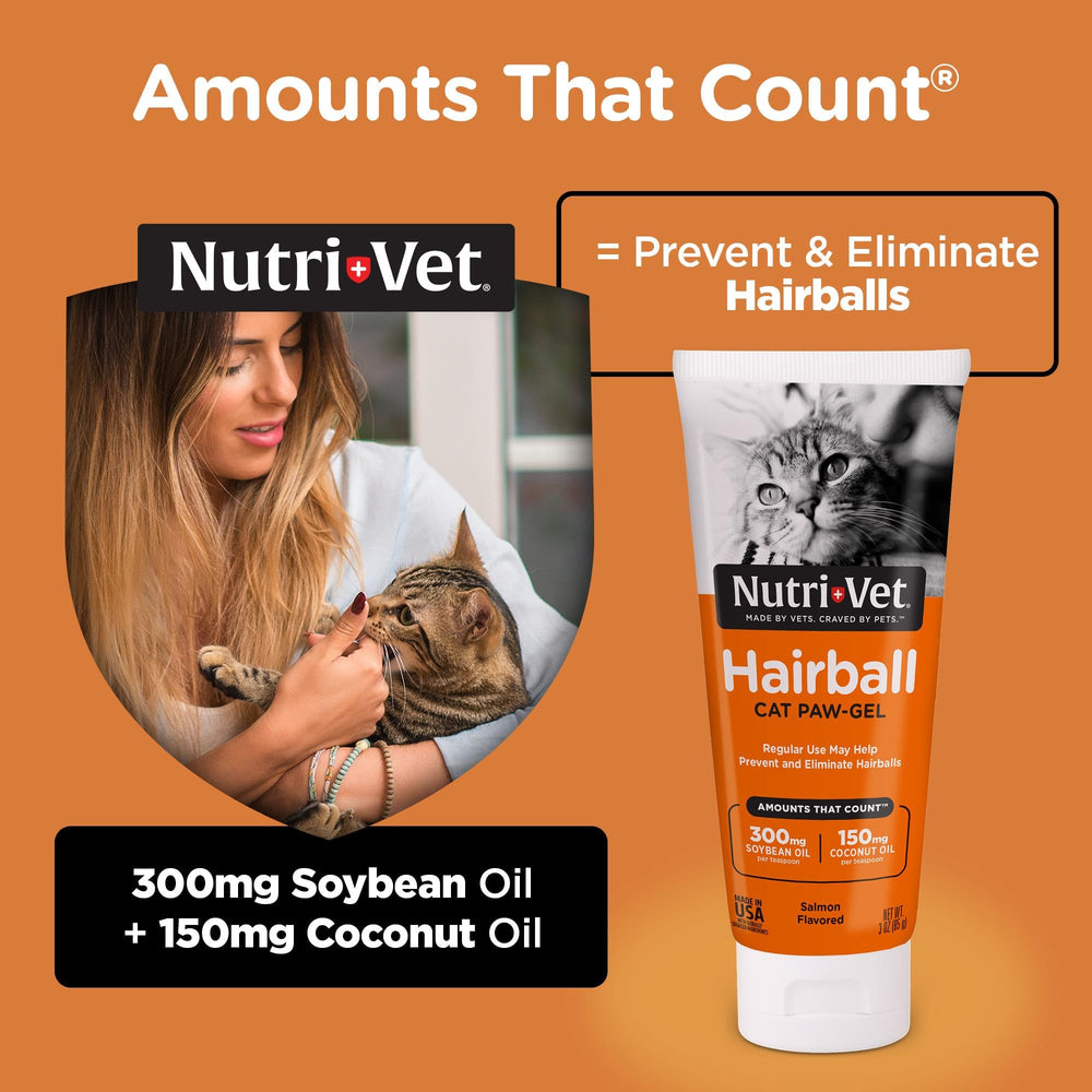 Textura gel suave de Nutri-Vet Hairball facilita la administración