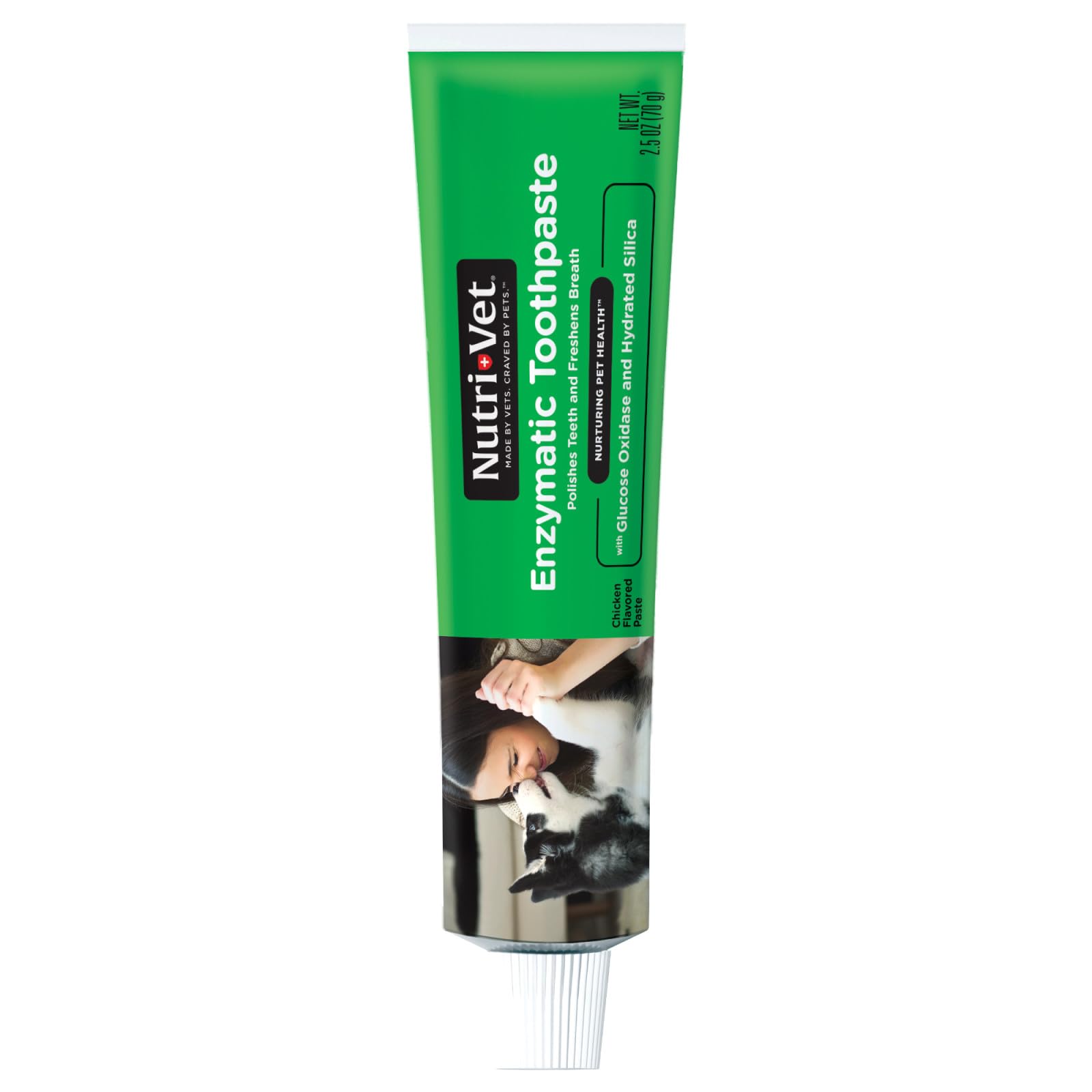 Nutri-Vet pasta dental enzimática para perros, limpieza de dientes y aliento fresco.
