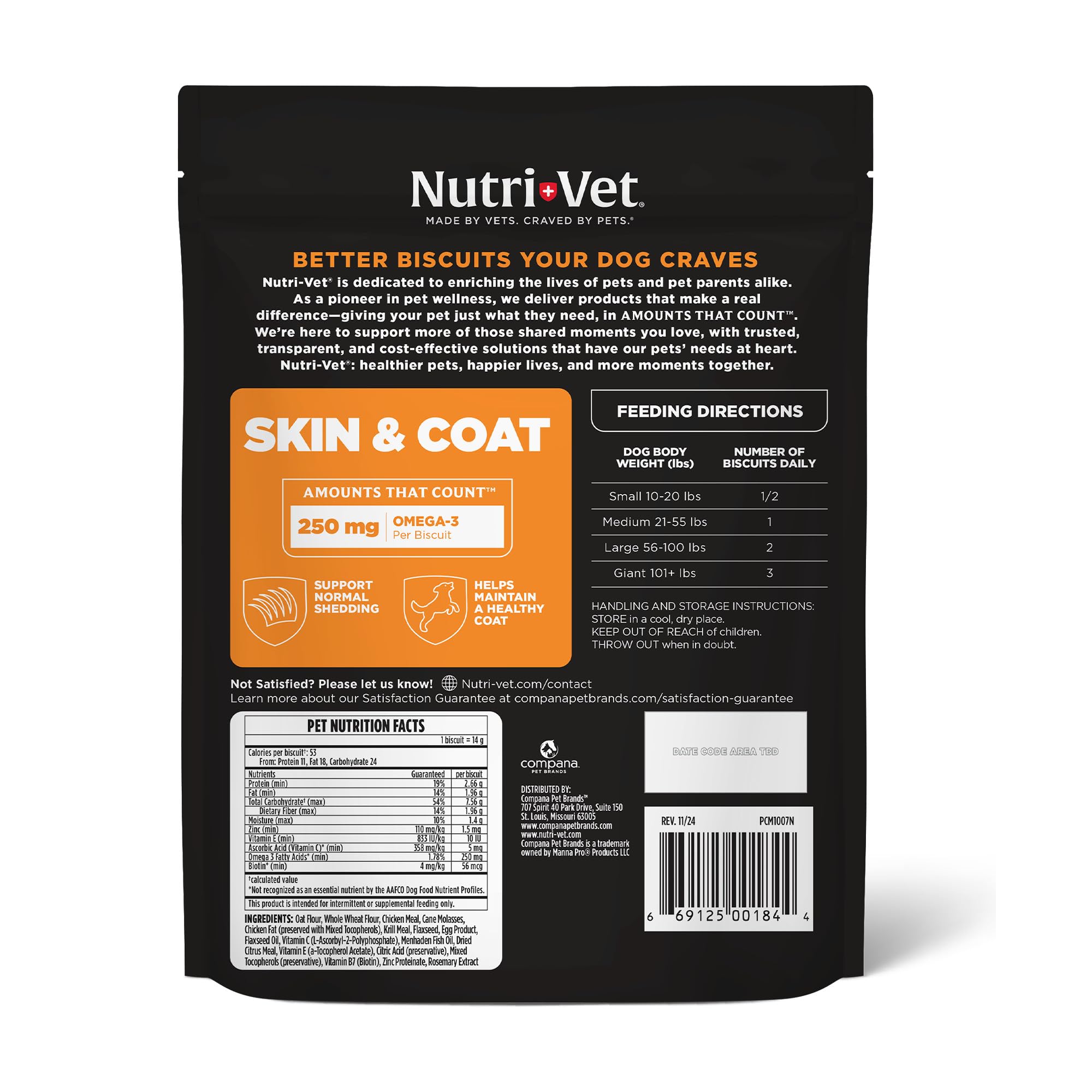 Nutri-Vet galletas sabor pollo-krill: aroma agradable para el perro.