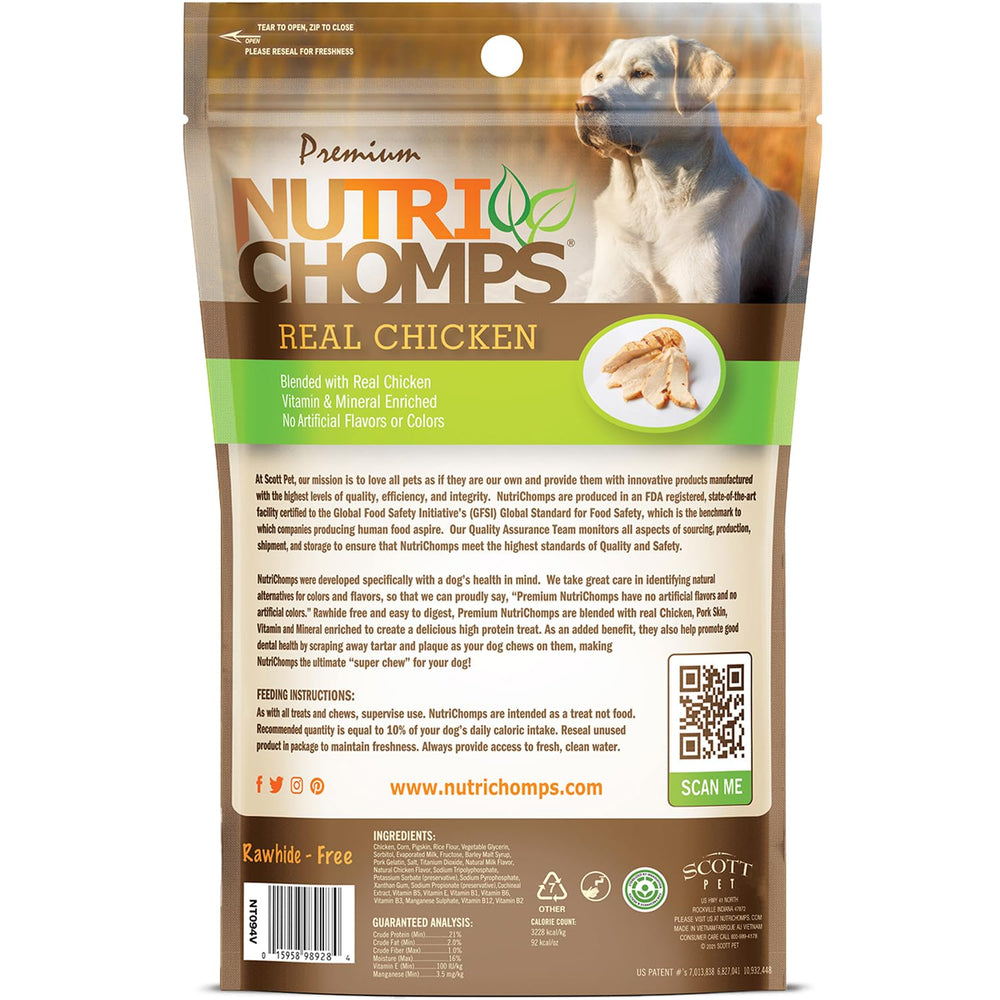 NutriChomps apoyo dental durante la masticación para higiene bucal.