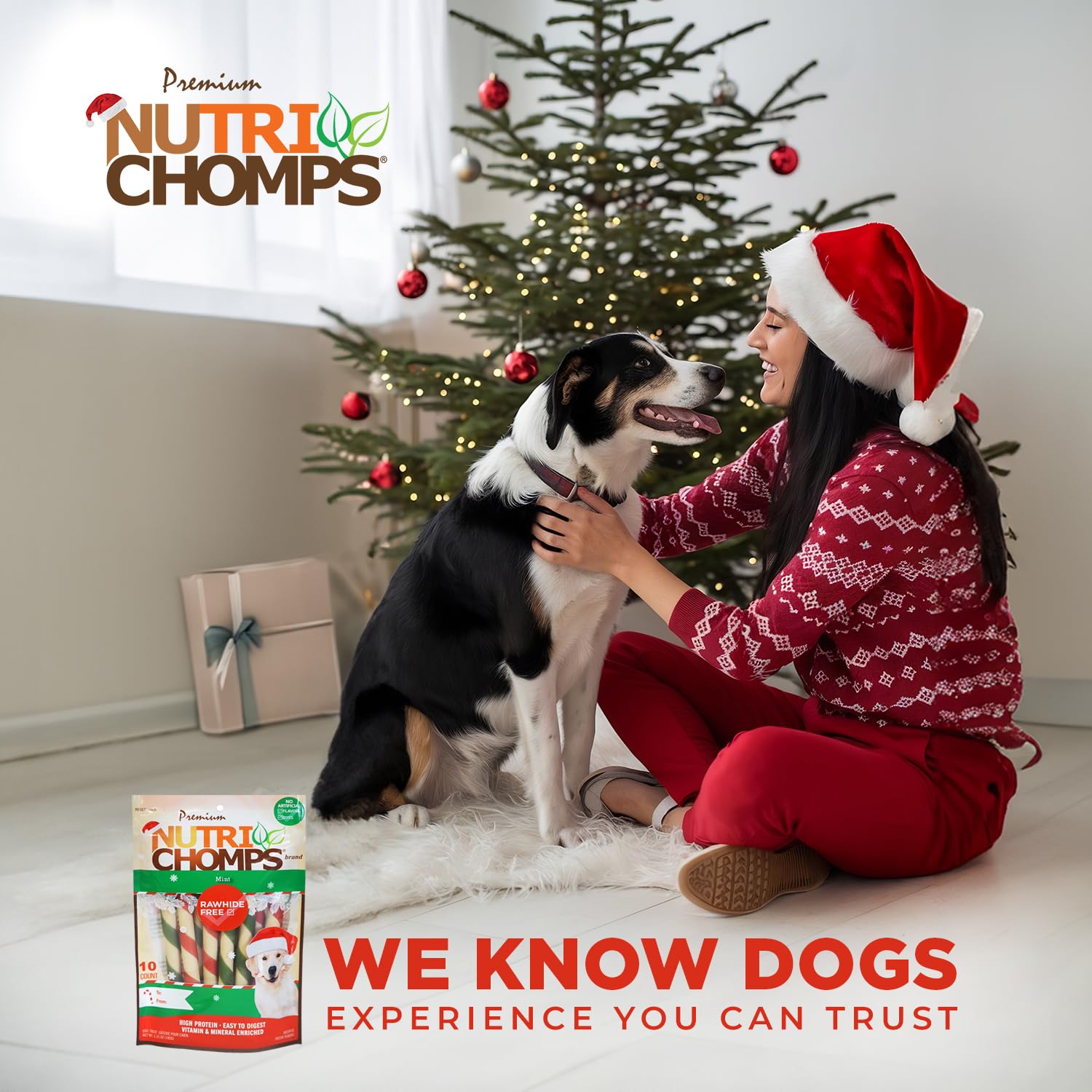 NutriChomps sabores pollo mantequilla leche, paladar sabroso para perros selectos