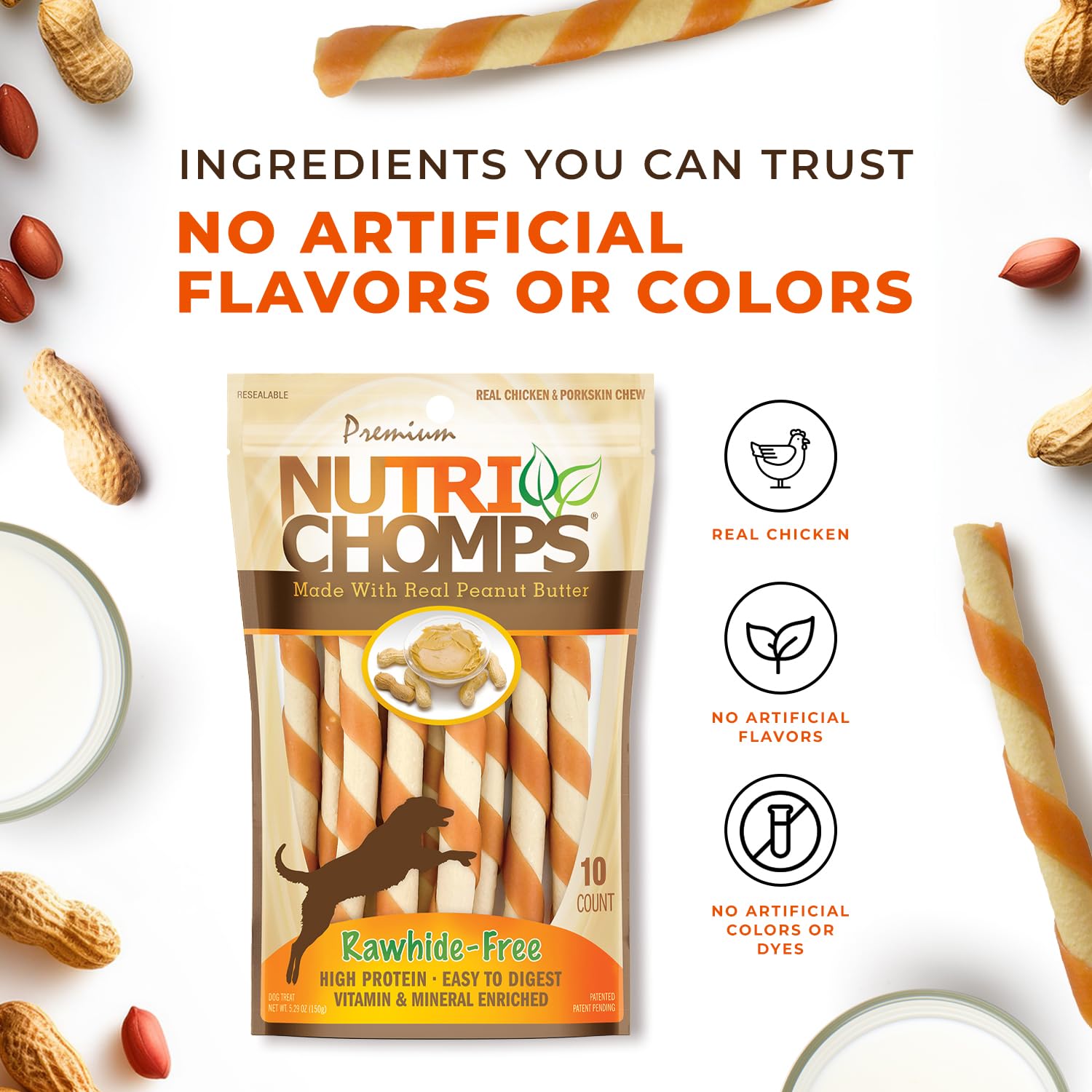 NutriChomps soin dentaire potentiel par la mastication.