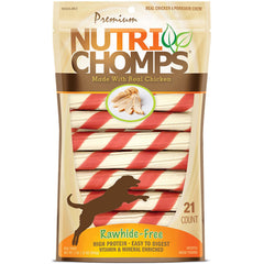 NutriChomps torcidos de 6 pulgadas en envase, snack sabroso y fácil de masticar