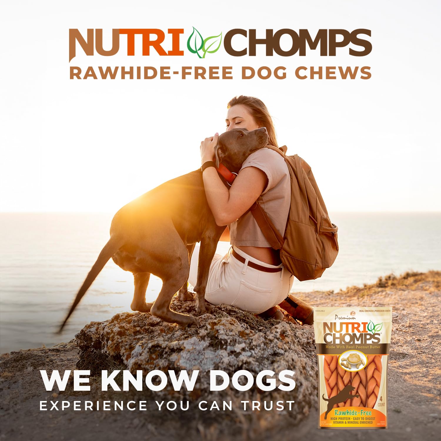 NutriChomps uso diario para perros de todas las tallas, opción versátil.