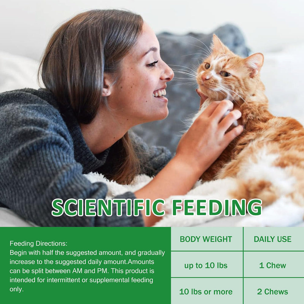 NutriDog Cat Allergy Relief Chews mezcla probiótica para salud digestiva del felino