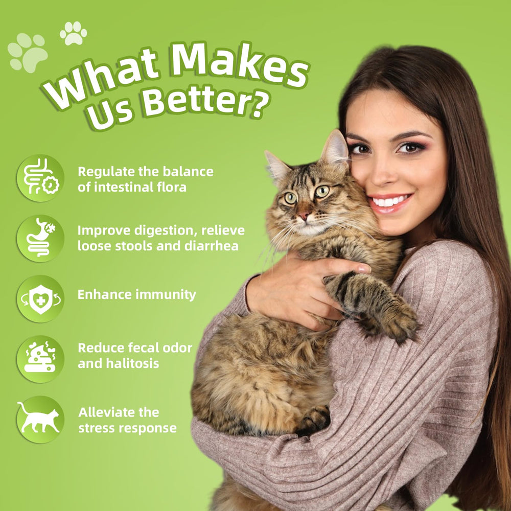 Nutridog Cat Probiotic: apto para todas las etapas, desde gatitos hasta gatos mayores.