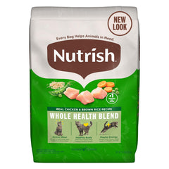 Nutrish alimento seco para gato con pollo real y arroz integral, bolsa de 14 libras para uso diario