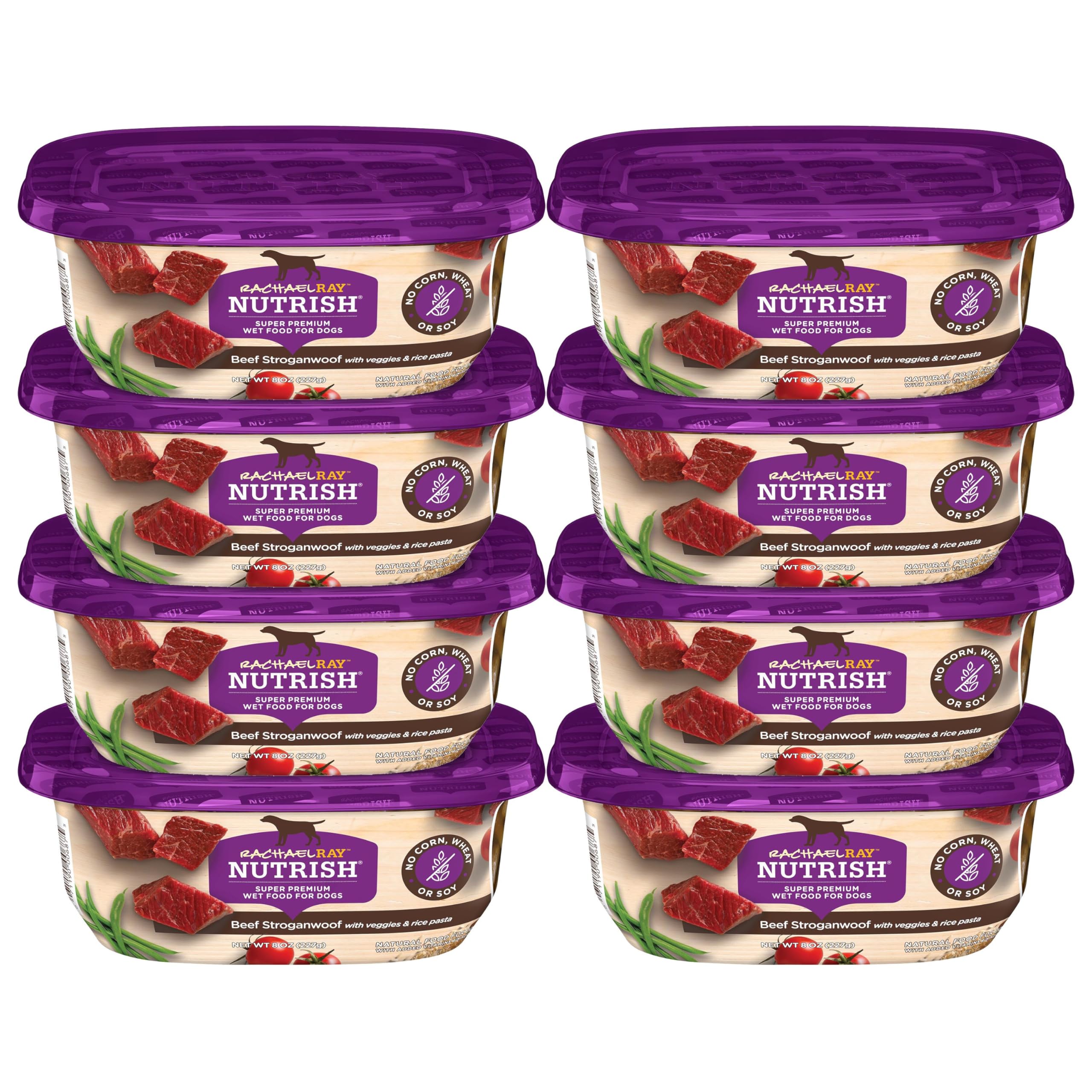 Nutrish Beef Stroganwoof envases de 8 oz listos para servir a tu perro