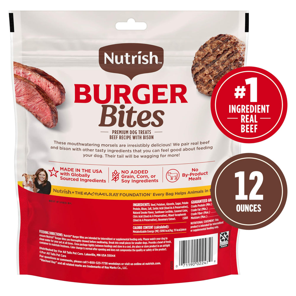 Bolsas de Nutrish con cierre reutilizable para conservar la frescura.