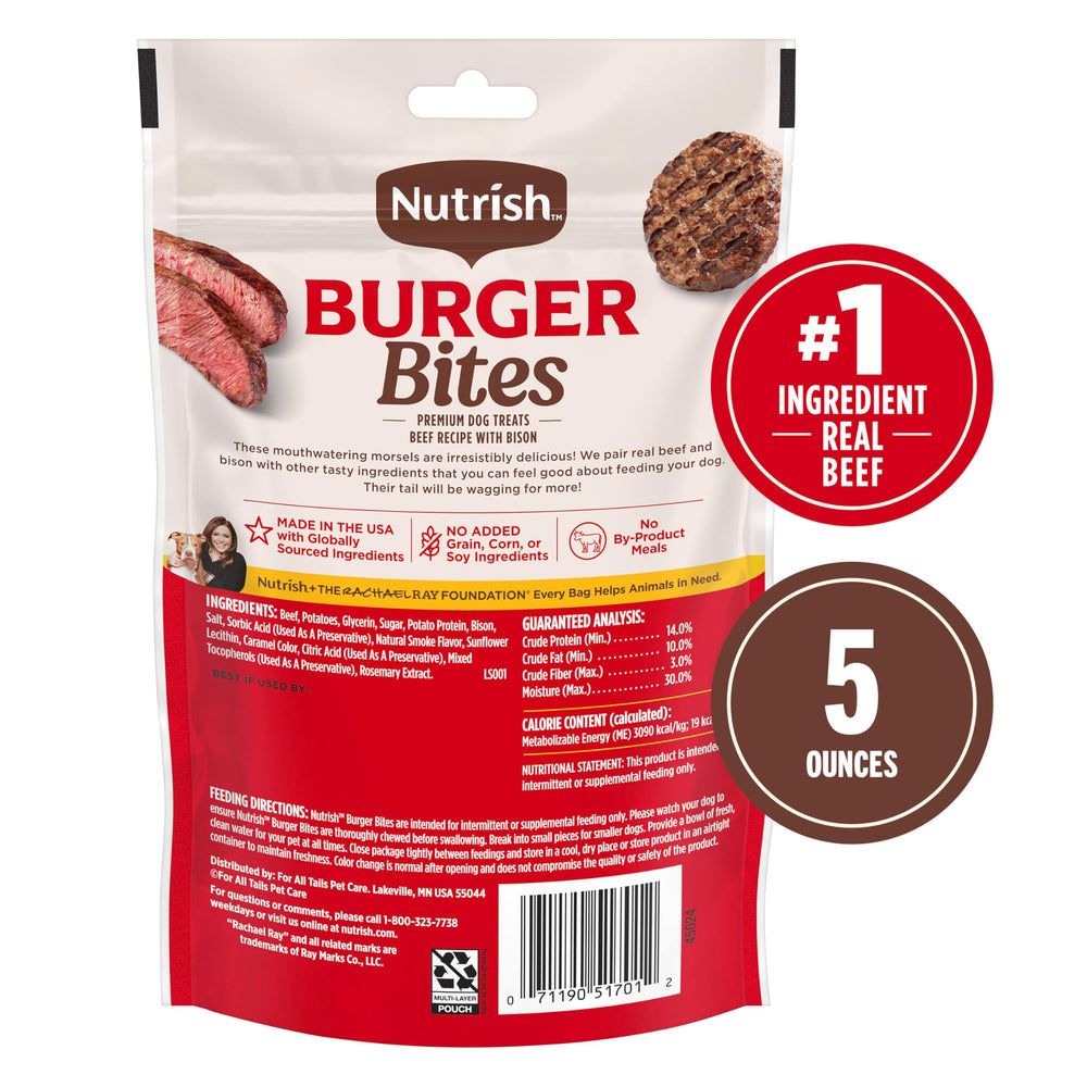 Nutrish Burger Bites: mordidas suaves ideales para perros de todas las tallas.
