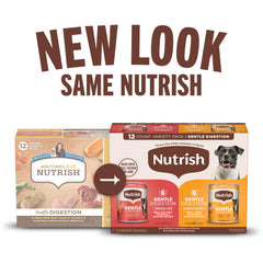 Nutrish Gentle Digestion paté con ingredientes visibles de verduras