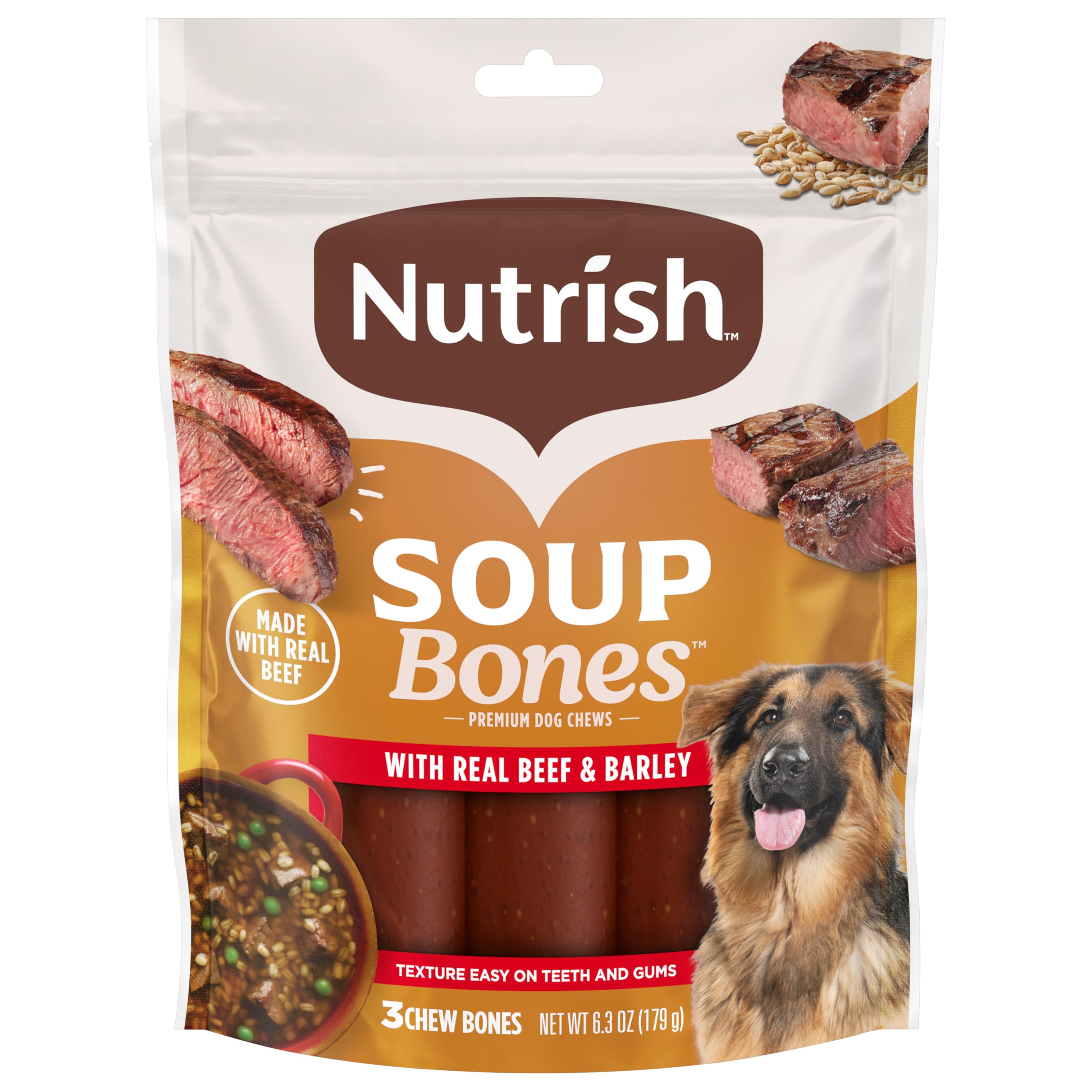 Nutrish Huesos de Sopa Premium sin maíz ni soya añadidos