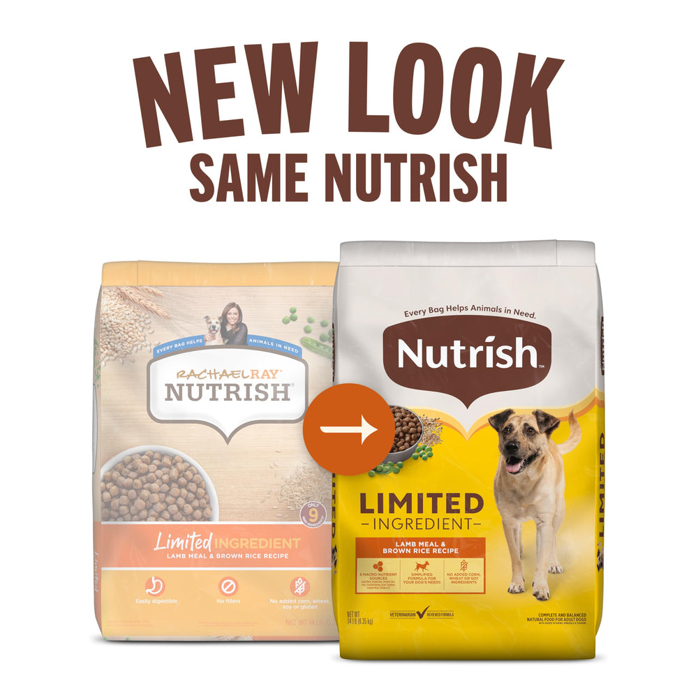 Nutrish bolsa de 14 libras de alimento para perros adultos.