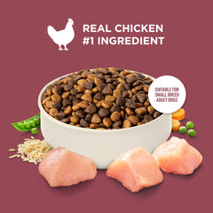 Nutrish ingredientes naturales con vitaminas y minerales para la dieta canina.