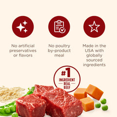 Nutrish omega-3 y antioxidantes para la salud general del perro.