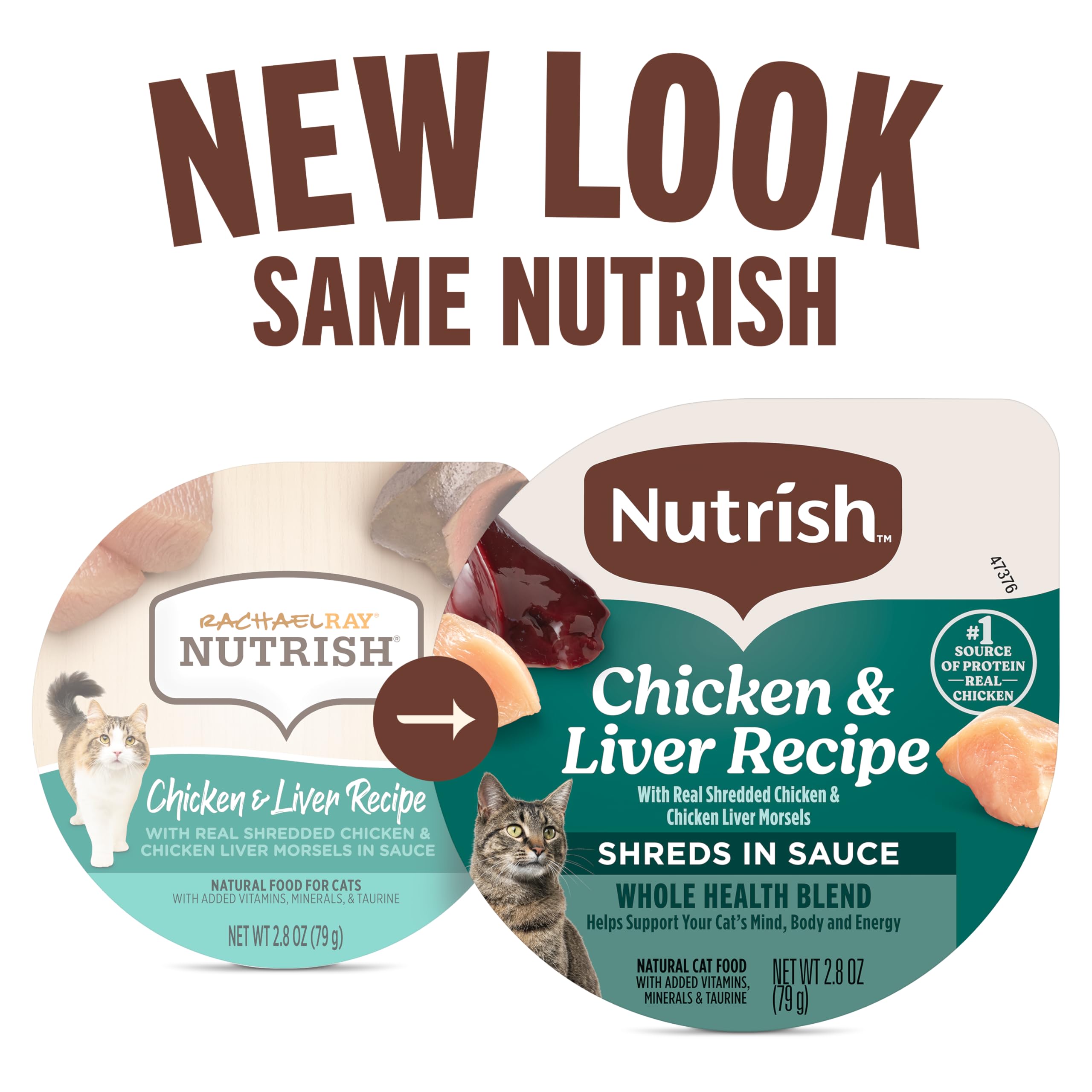 Nutrish: trozos de pollo y hígado desmenuzados en salsa, sabor sabroso.
