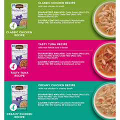 Nutrish Purrfect Broths bisque de pollo cremoso, textura suave para premiar entre comidas.