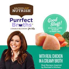 Nutrish Purrfect Broths: bolsa abierta lista para verter en la comida