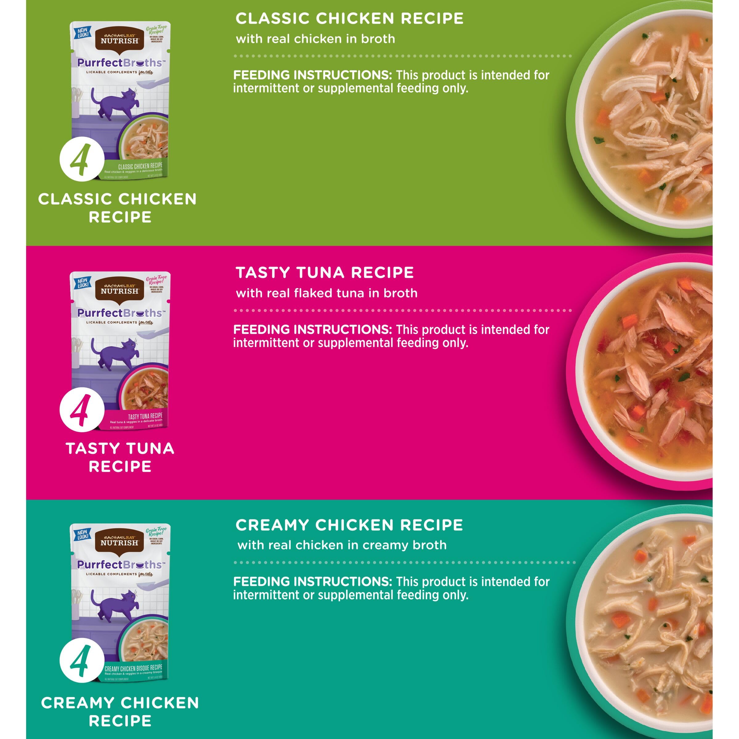 Nutrish Purrfect Broths verduras reales, sabor natural y aporte de hidratación.