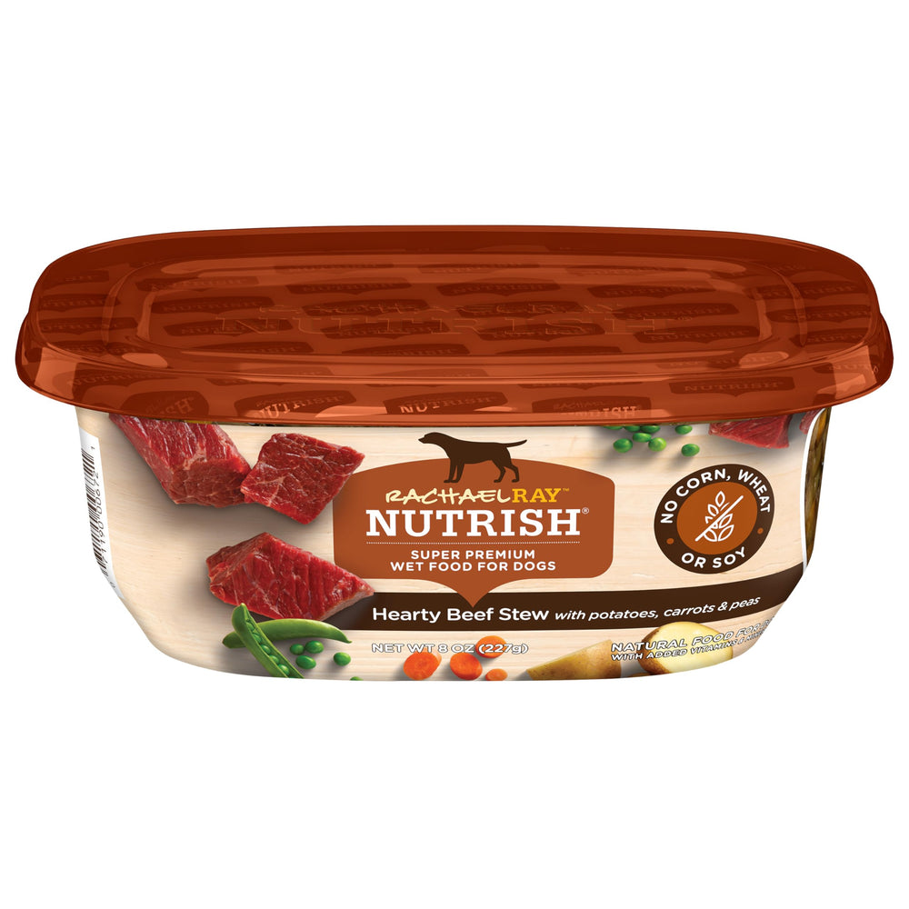 Nutrish Rachael Ray estofado con trozos de res y verduras para perros.