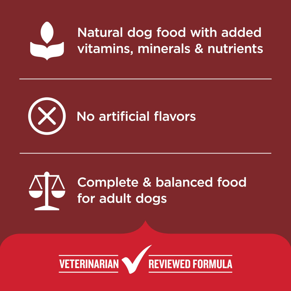 Fórmula revisada por veterinarios para perros, nutriente equilibrado y fácil de digerir.