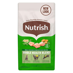 Nutrish Real Chicken & Brown Rice: bolsa de 6 libras para alimentación diaria de gatos.