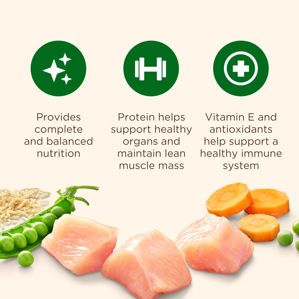 Nutrish Real Chicken & Brown Rice: fibra y nutrientes para una dieta equilibrada.