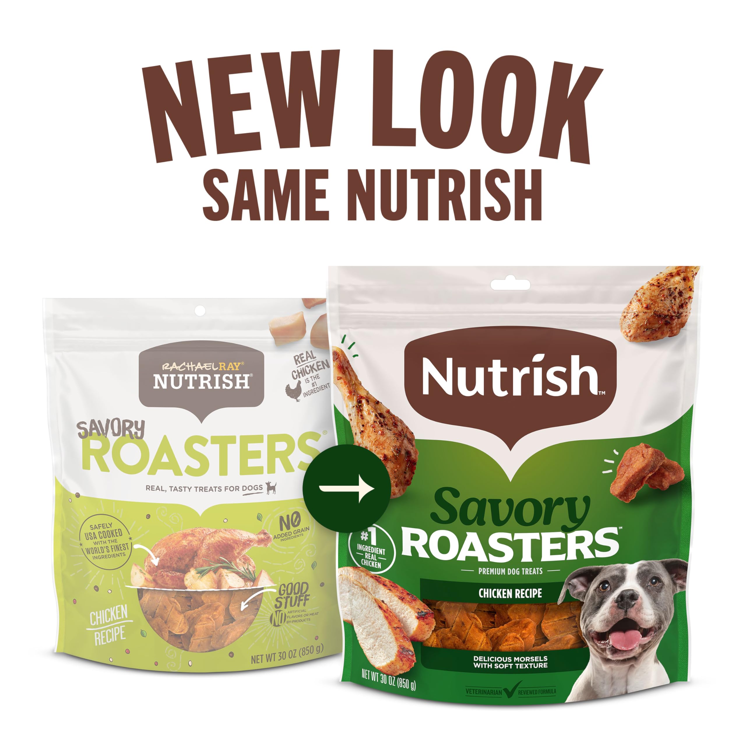 Nutrish Sabrosos Roasters con pollo real como ingrediente principal en bolsa 30 oz