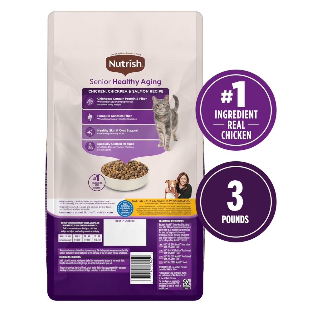 Nutrish Senior Healthy Aging, garbanzos en la fórmula natural.