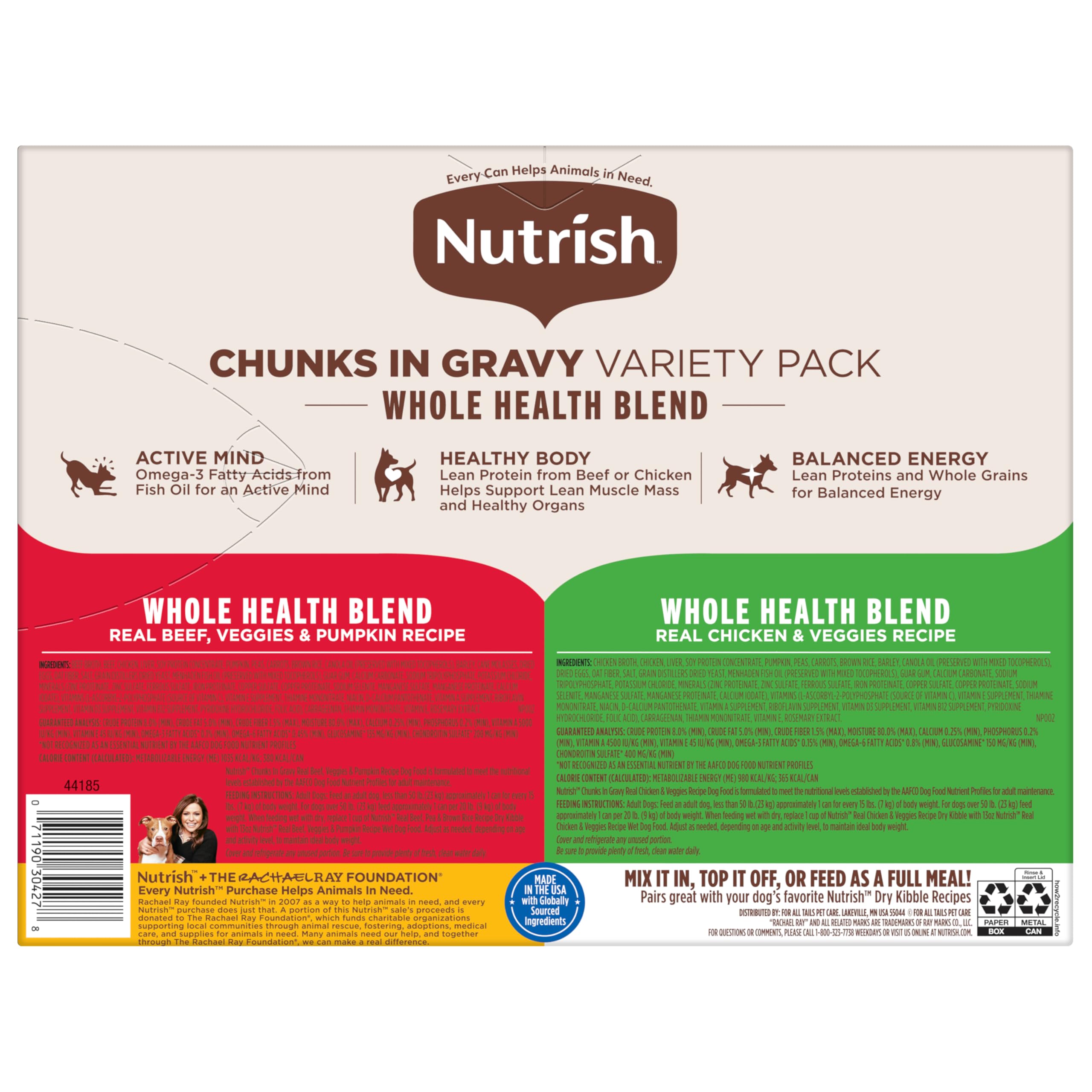 Nutrish sin-subproductos-aviares, calidad real sin subproductos cuestionables.