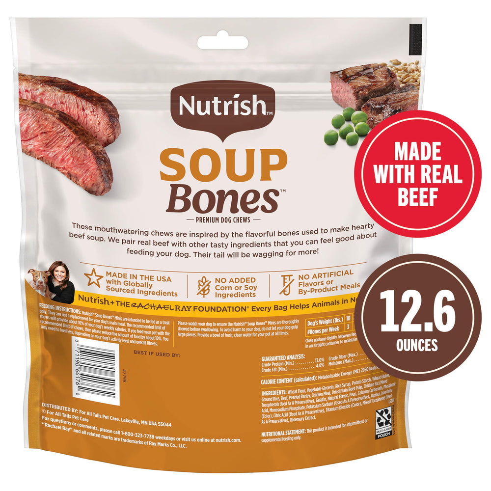 Nutrish Soup Bones Minis de tamano-pequeno para perros pequeños.