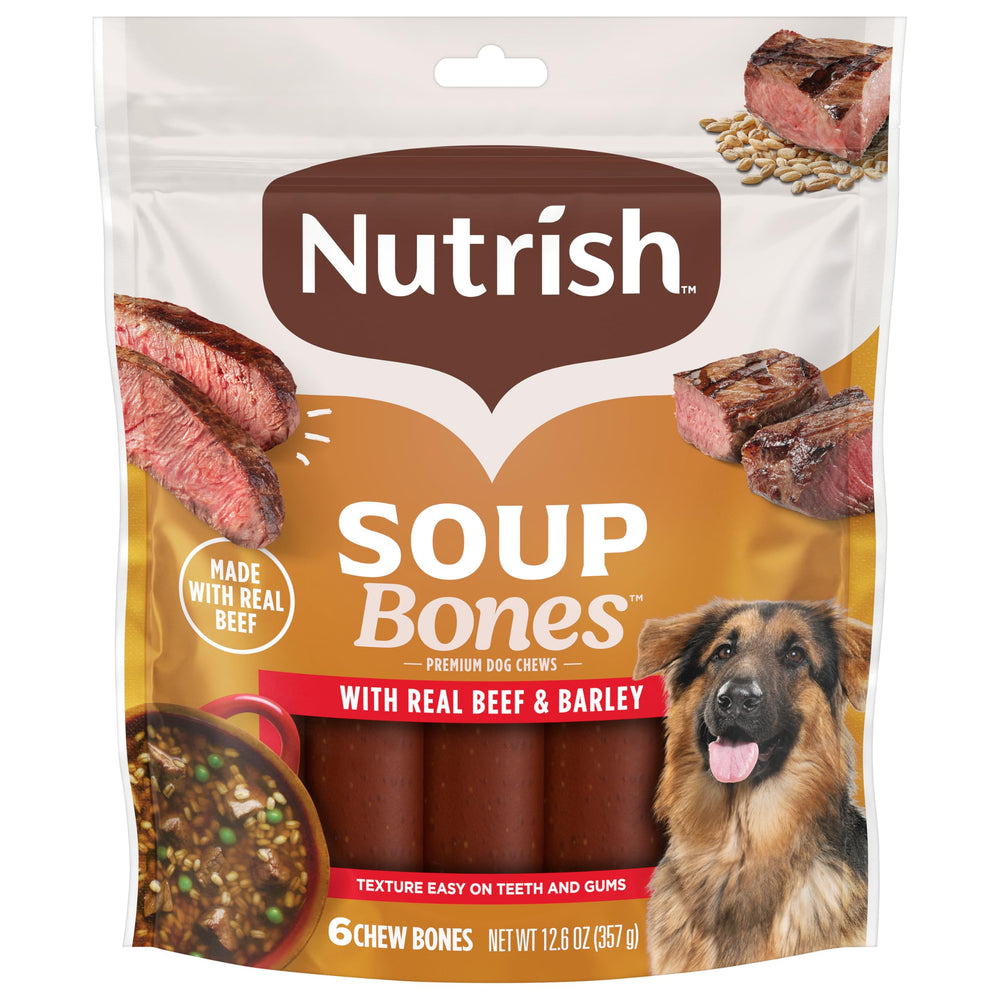 Nutrish Huesos de Sopa con carne real y cebada, para perros activos