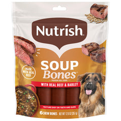 Nutrish Huesos de Sopa con carne real y cebada, para perros activos