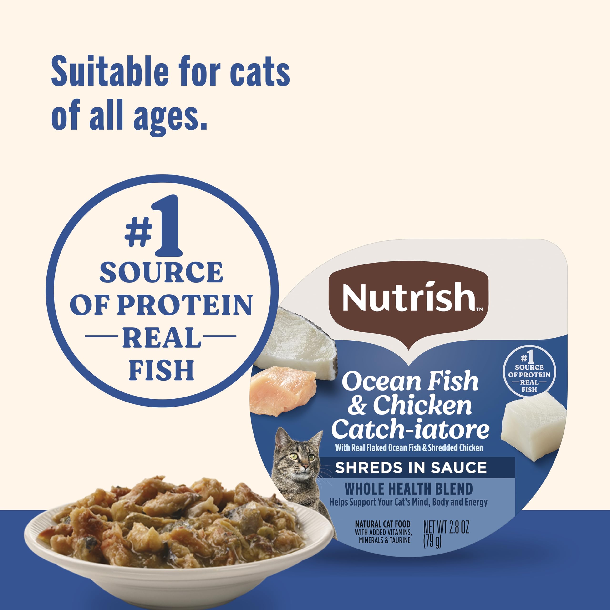 Nutrish tarrinas disfrute en cena para gatos activos.