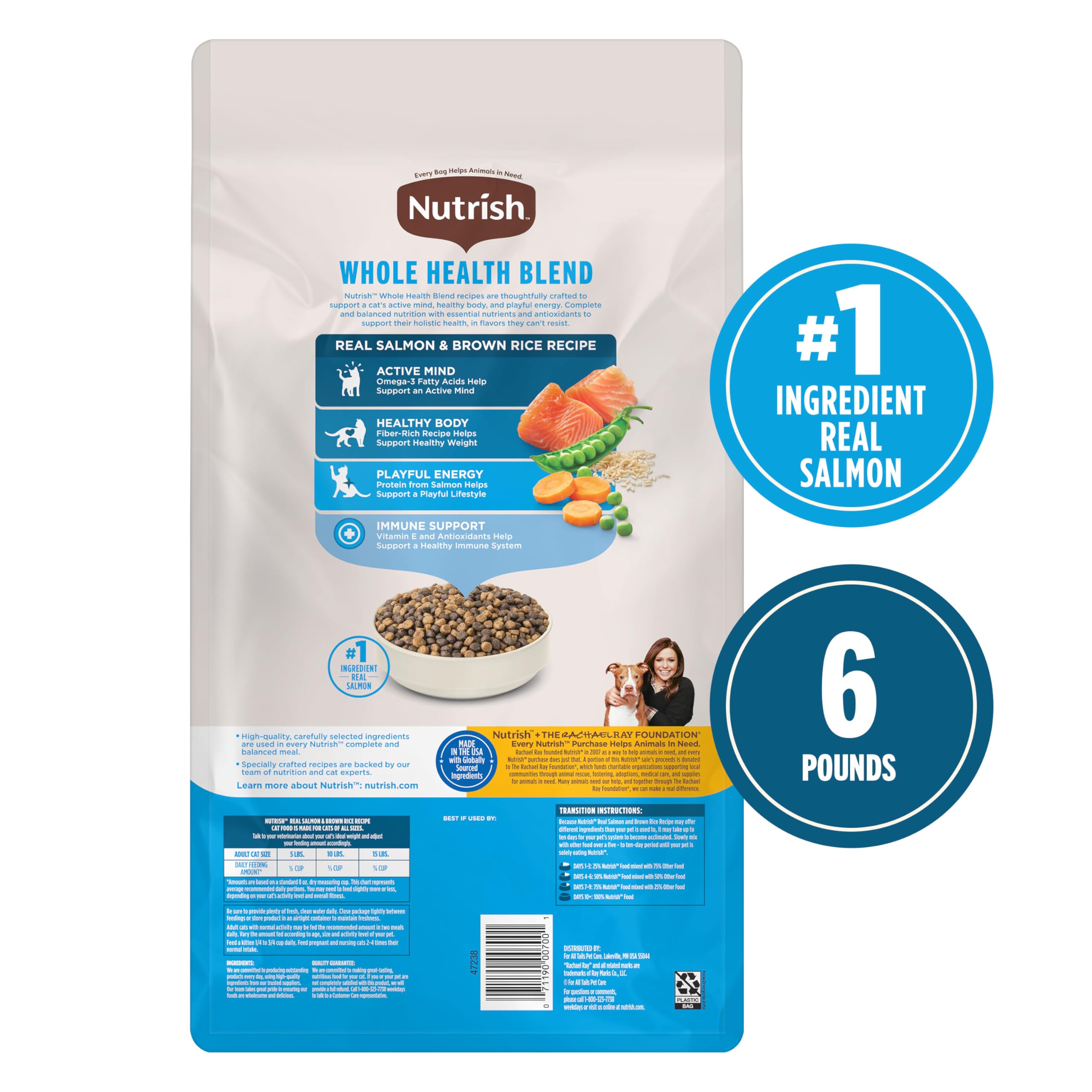 Vitamina E y antioxidantes en Nutrish para apoyo inmunológico potencial.