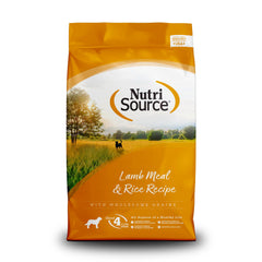 NutriSource Adulta Seco para Perro, bolsa con harina de cordero y arroz, fuente de proteína.