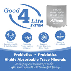 NutriSource incluye prebióticos y probióticos para soporte digestivo